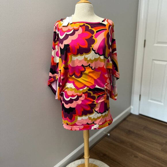 NEW Trina Turk Fan Faire Swim Tunic Dress Sz M - Picture 2 of 14